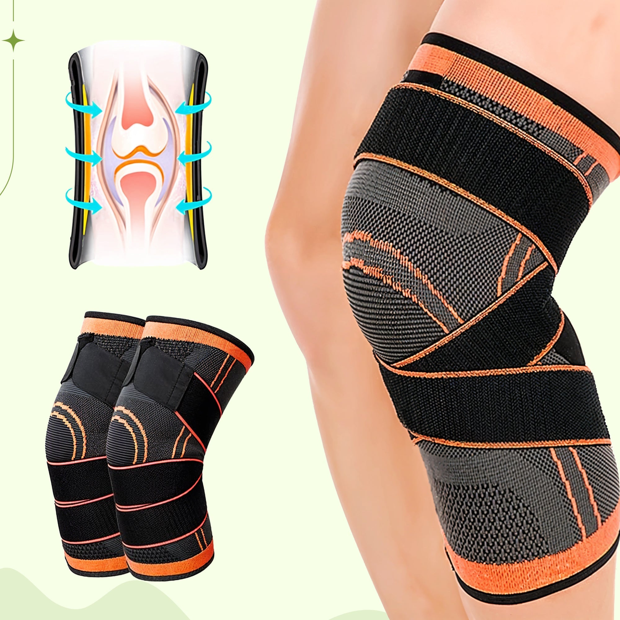 Adjustable Compression Knee Support | Unisex Sleeves for Sports 6