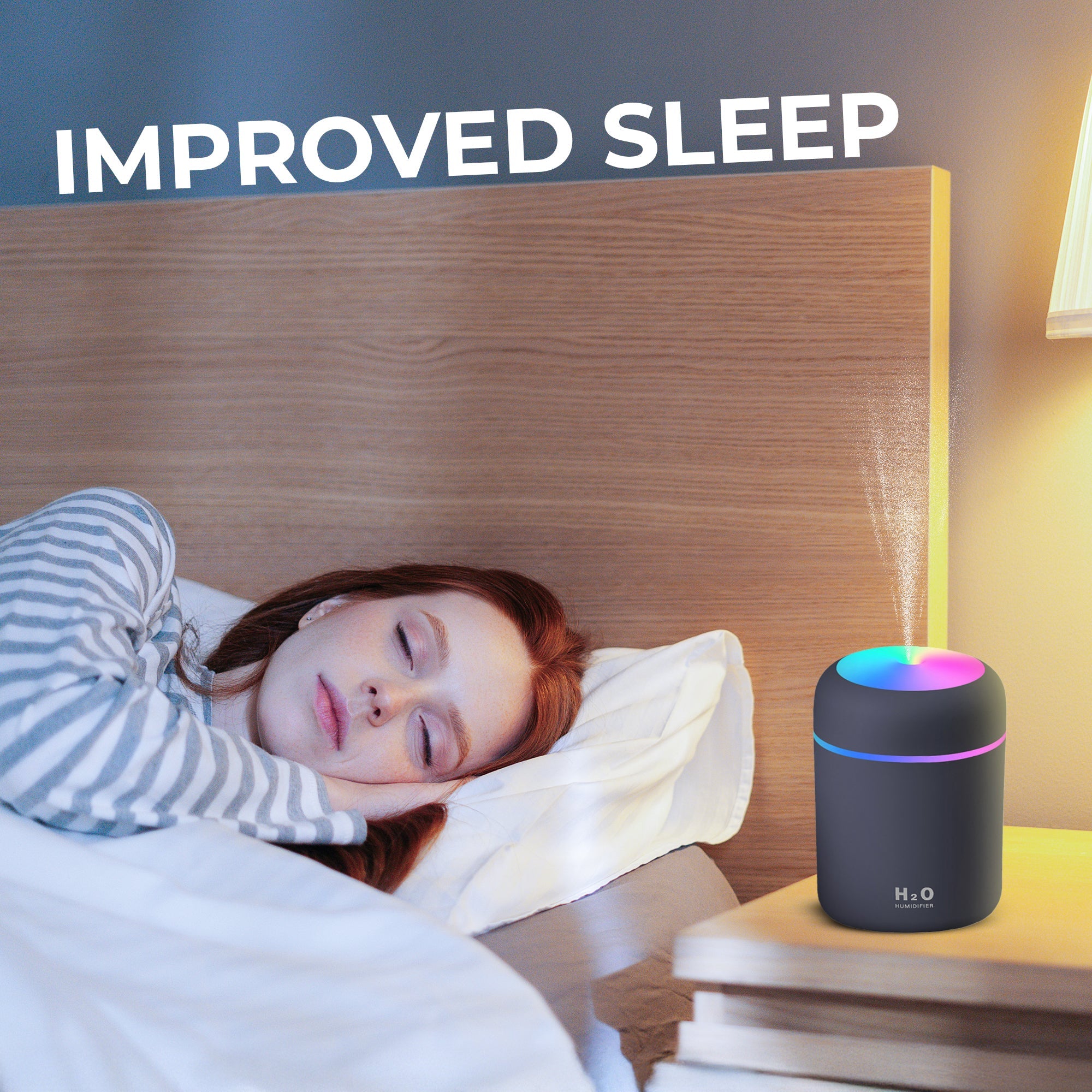 Compact Portable Humidifier | Aroma Diffuser & LED Light 2