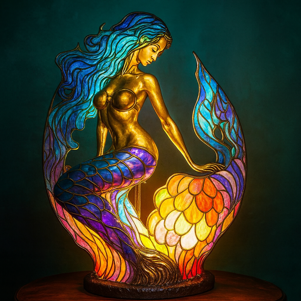 Vibrant Stained Glass Lamp | Unique Animal Prints &amp; Table Lamps