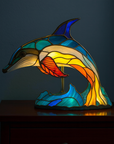 Vibrant Stained Glass Lamp | Unique Animal Prints & Table Lamps
